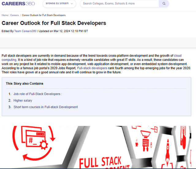 Career Outlook for Full Stack Developers