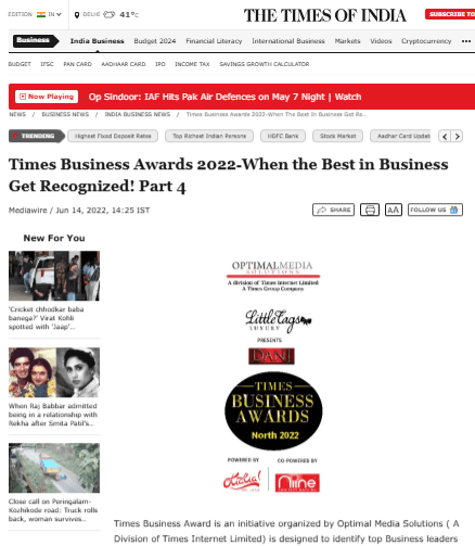 Times Business Awards 2022-When the Best in Business Get Recognized! Part 4