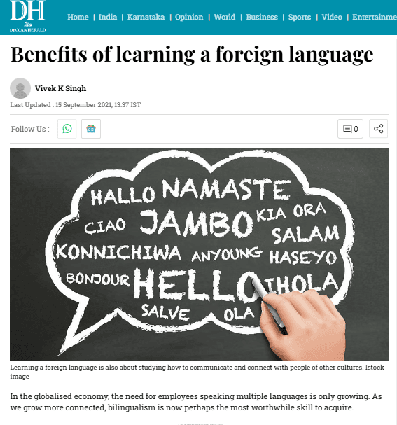 Benefits of learning a foreign language