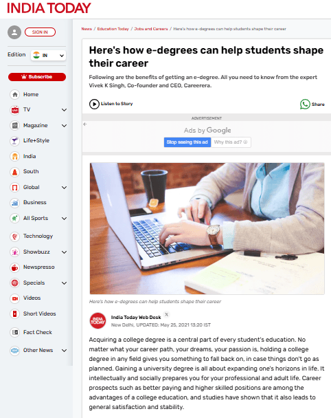 Here's how e-degrees can help students shape their career