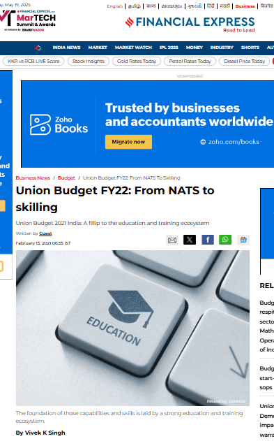 Union Budget FY22: From NATS to skilling